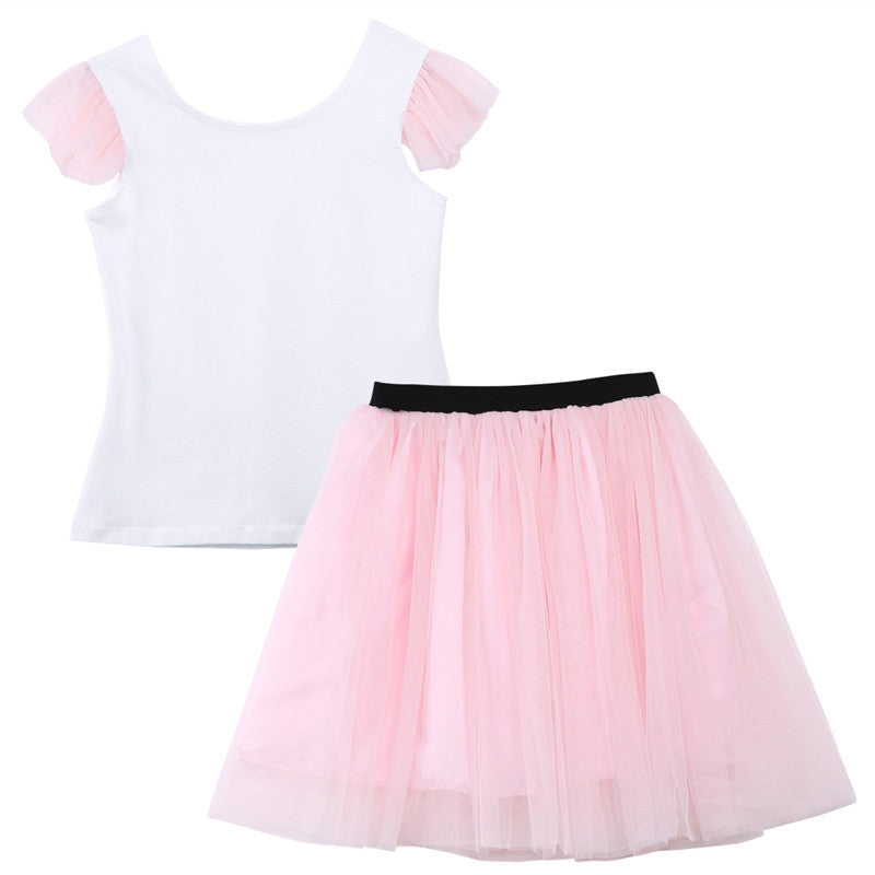 Parent -Child Net Gauze Canopy Skirt Two-Piece Mother And Daughter Suit Skirt