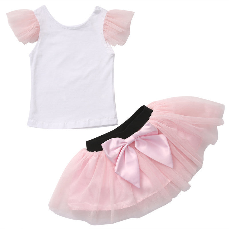 Parent -Child Net Gauze Canopy Skirt Two-Piece Mother And Daughter Suit Skirt