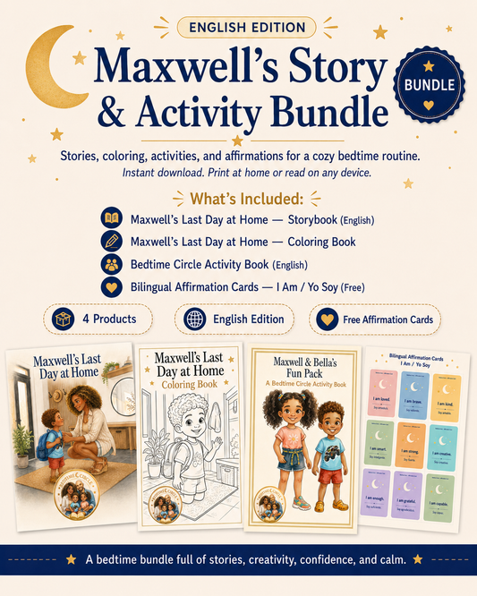 Maxwell's Last Day at Home Story & Activity Bundle — English Edition