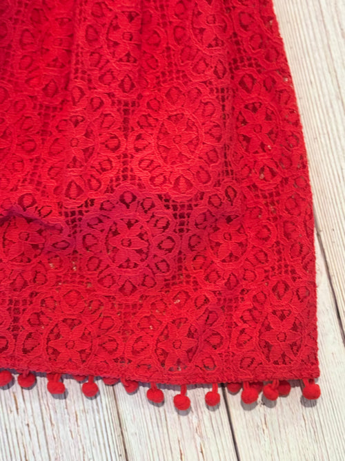 3T Girls Lace Dress with Pom poms