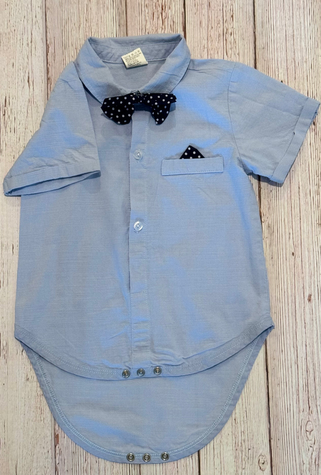 12mo-18mo Toddler Boy short set with suspenders and bow tie