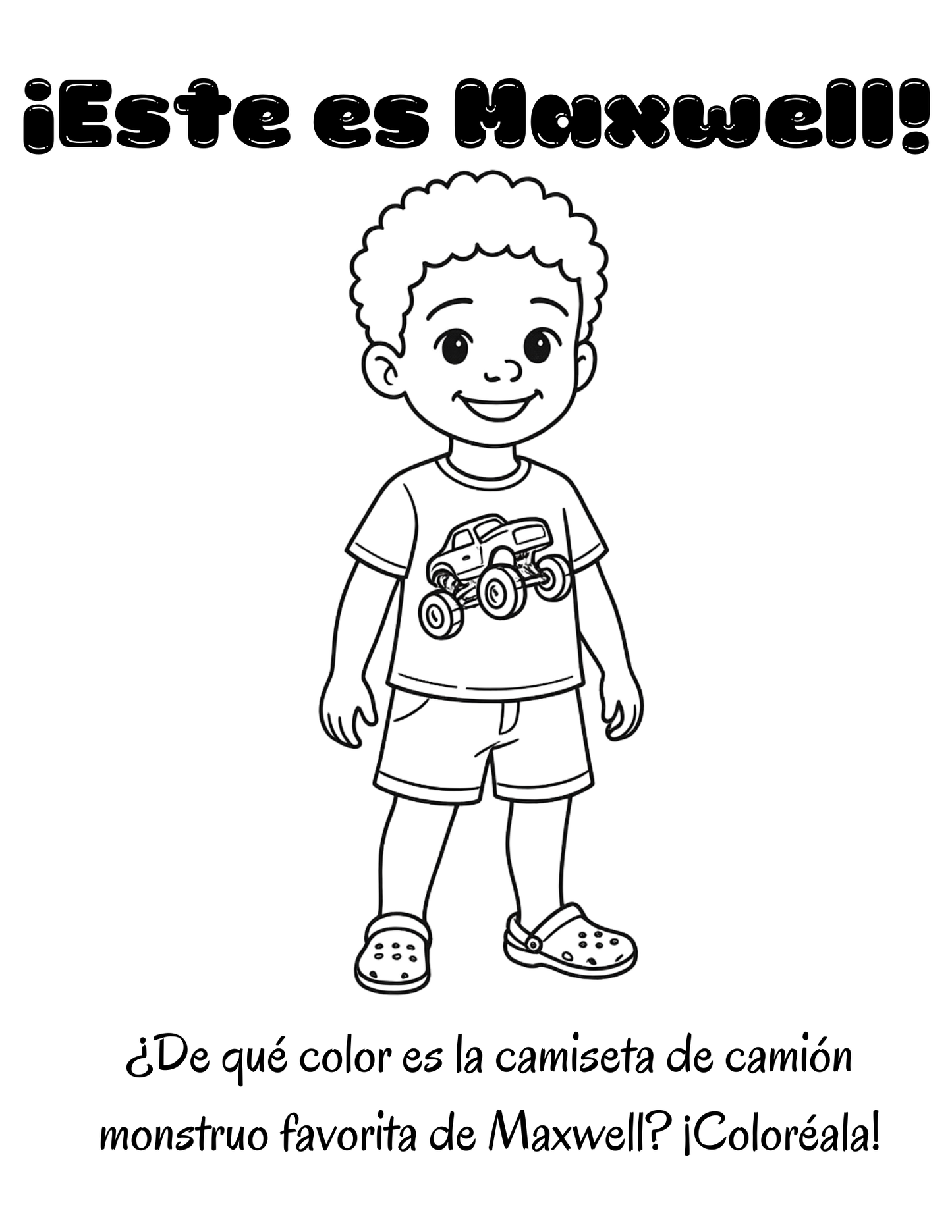 El Último Día de Maxwell en Casa — Libro para Colorear (Español)