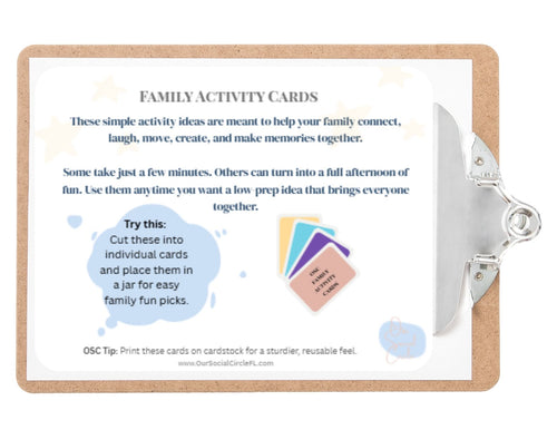 12-page Family Fun Pack: Screen-Free Activities for Connection, Play & Family Time