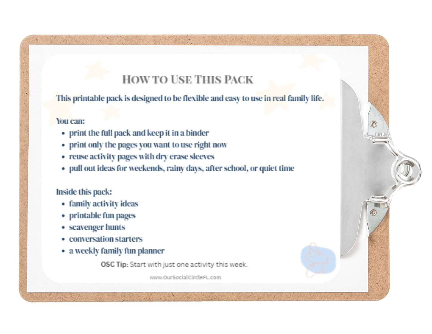 12-page Family Fun Pack: Screen-Free Activities for Connection, Play & Family Time